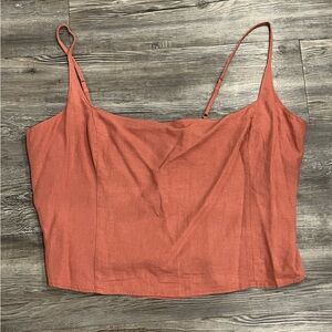 Abercrombie & Fitch Terracotta Smocked Top